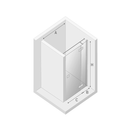 DRZWI WNĘKOWE REFLEXA  L 110x200 CZYSTE 6mm ACTIVE SHIELD