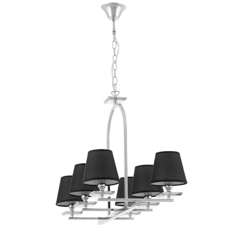 LAMPA WISZĄCA CZARNO-CHROMOWANA LIMERA W6