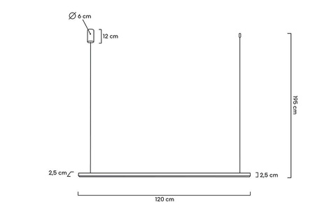 MOOSEE lampa wisząca LINUS 120 złota