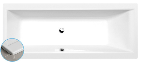 CLEO SLIM wanna prostokątna 170x70x48cm, biała