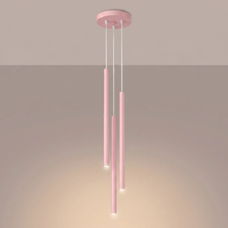 Lampa wisząca PASTELO 3P różowa
