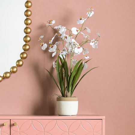 Potted Cymbidium Orchid (real touch) White H610mm