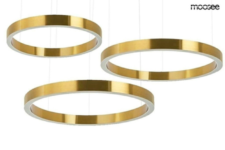MOOSEE lampa wisząca RING 80 + 80 + 100 złota na jednej podsufitce