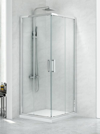 KABINA NEW PRAKTIC PROSTOKĄTNA U 90x100x195 CZYSTE 6mm ACTIVE SHIELD