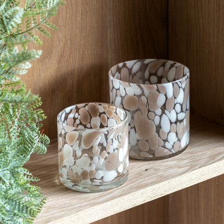 Confetti Candle Holder Taupe Small