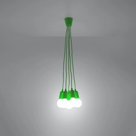 Lampa wisząca DIEGO 5 zielony