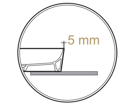FEELING Umywalka slim nablatowa owalna 55x35 cm czarny mat (504)