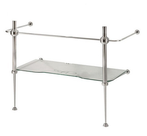WALDORF podpora umywalki 100cm z półką szklaną, chrom