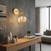 LAMPA ŚCIENNA KINKIET LOFT MOSIĘŻNO-BURSZTYNOWA NAVARRO