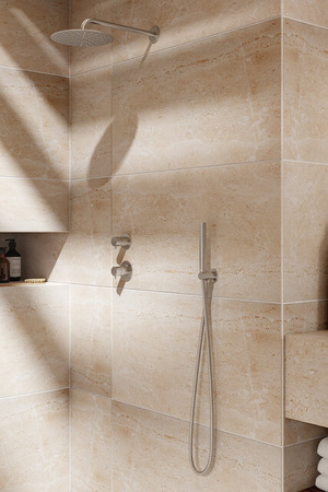 Silhouet DS1 Podtynkowy termostatyczny zestaw prysznicowy stal pvd