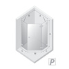 Kabina prysznicowa EVENTA GOLD SHINE 1D pięciokątna P 90x90x200 szkło czyste 8mm Active Shield 2.0