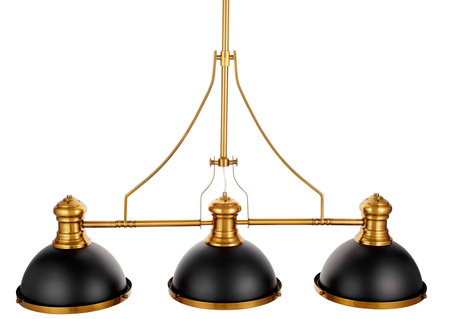 POTRÓJNA LAMPA WISZĄCA INDUSTRIALNA CZARNO-MOSIĘŻNA ETTORE