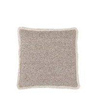 Woodleigh Fringe Cushion Stone 500x500mm