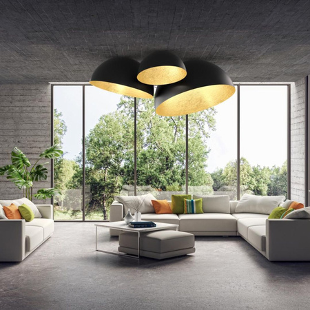 SFERA 70 plafon czarny/złoty