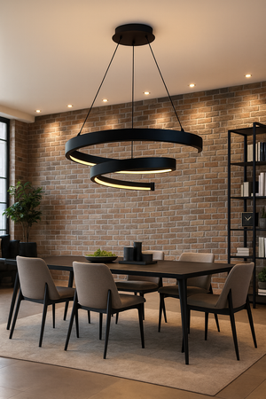 6032-0110 Lampa wisząca LED TOPPO czarna