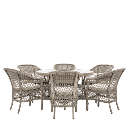 Menton 6 Seater Round Dining Set