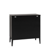 Acton 3 Drawer Chest Black 870x450x870mm