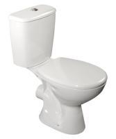 JUAN kompakt WC, odpływ poziomy, biały