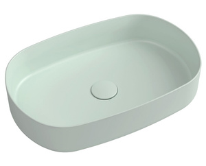 INFINITY OVAL umywalka ceramiczna nablatowa 55x36cm, mint