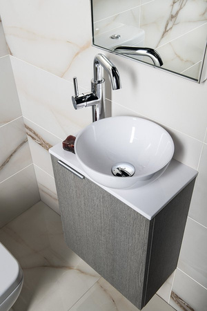 ASTER umywalka ceramiczna nablatowa średnica 28cm, biały
