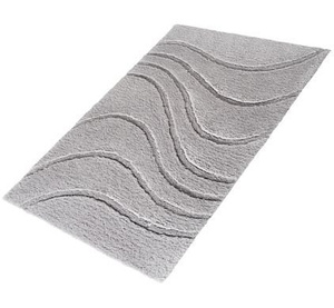 LA OLA dywanik łazienkowy 60x90cm z antypoślizgiem, polyester, szary