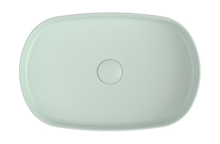 INFINITY OVAL umywalka ceramiczna nablatowa 55x36cm, mint