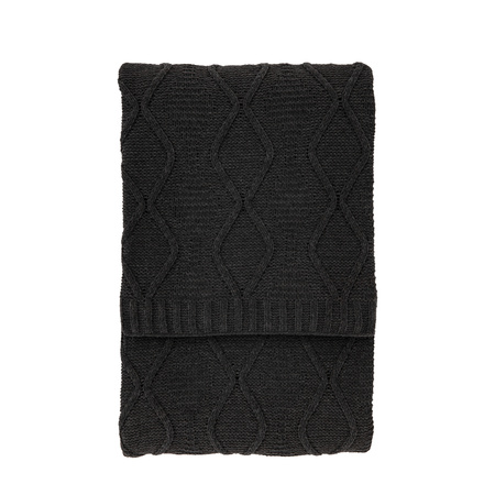 Chenille Cable Throw Grey 1300x1700mm