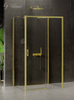 KABINA PRIME LIGHT GOLD PROSTOKĄTNA PRZYŚCIENNA P 110x70x200 CZYSTE 6mm ACTIVE SHIELD