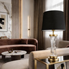 LAMPA NOCNA GLAMOUR CZARNO-MOSIĘŻNA VILLANOVA
