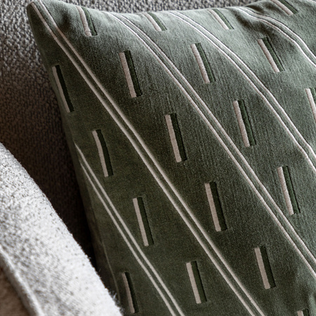 Noa Velvet Cushion Olive 450x450mm