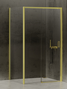Kabina prysznicowa PRIME LIGHT GOLD 1D prostokątna L 100x75x200 szkło czyste 6mm Active Shield 2.0