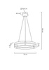 MOOSEE lampa wisząca SATURNUS 70 złota - LED, kryształ, stal szczotkowana