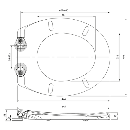 SAMANTA deska WC, Soft Close, Easy Take, biały