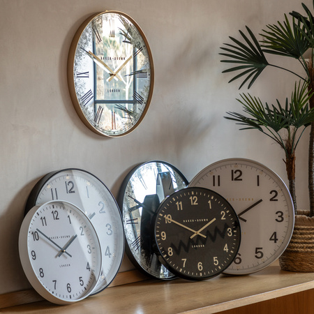 Whitby Wall Clock Chrome 50cm