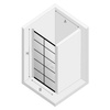 DRZWI WNĘKOWE NEW SOLEO BLACK  U 80x195 KRATKA - CZYSTE 6mm ACTIVE SHIELD