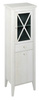 CROSS szafka wysoka z koszem na bieliznę 49x170x39cm, prawa, starobiała