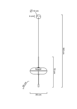 MOOSEE lampa wisząca CHAPLIN 360 mosiądz