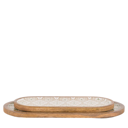 Anya Wooden Serving Trays Set of 2