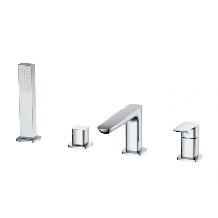 Bateria wannowa 4-otworowa, chrom