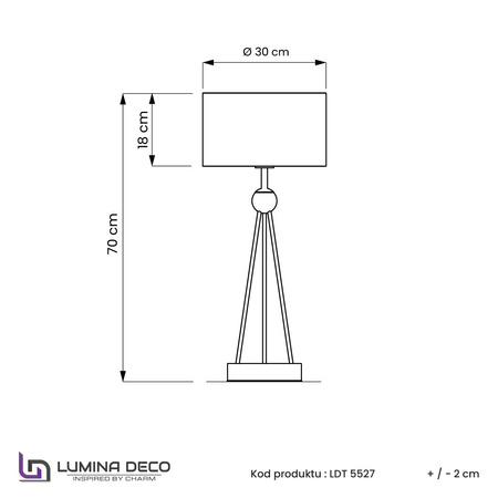 LAMPA NOCNA NOWOCZESNA CZARNO-ZŁOTA BELFORTE