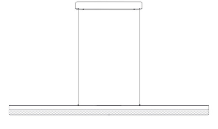 Lampa wisząca ANABELLA  120 cm -LED, czarna nowoczesna do salonu, jadalni i biura
