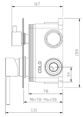 Zestaw prysznicowy podtynkowy dwufunkcyjny