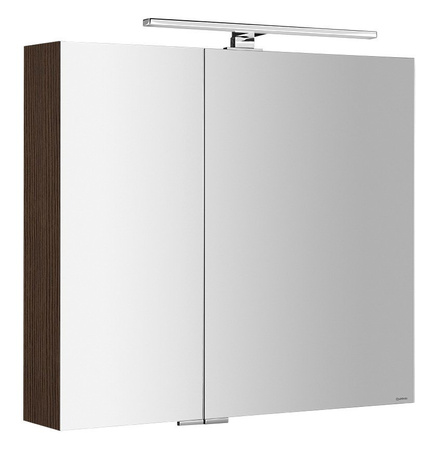 MIRRÓ szafka z lustrem z oświetleniem LED, 80x70x16cm, sosna rustykalna