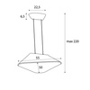 MAXLIGHT P0568 LAMPA WISZACA CARBON CREAM&GREY
