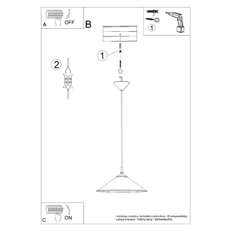 Lampa wisząca ZUMA biała