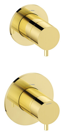 Zestaw termostatyczny 2-drożny polerowany mosiądz pvd