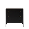 Acton 3 Drawer Chest Black 870x450x870mm