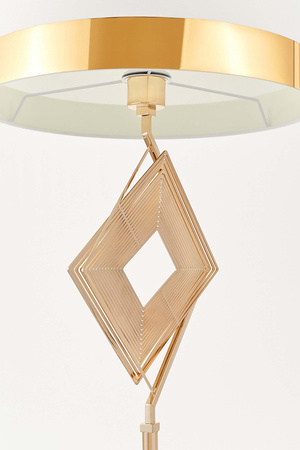 LAMPA STOJĄCA PODŁOGOWA BIAŁO-ZŁOTA BENARDI