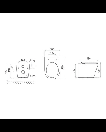Miska wisząca WC z deską Galve 3.0