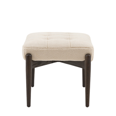 Humber Footstool Cream Faux Sheepskin